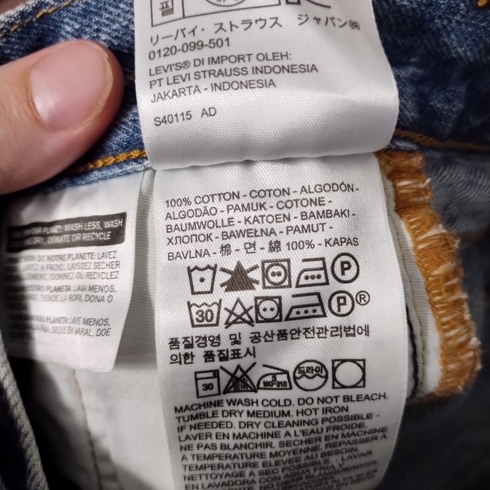 Levis Altered 501 Skinny Button Fly Raw Hem Rodeo Western Festival Jeans 25 - Picture 9 of 13